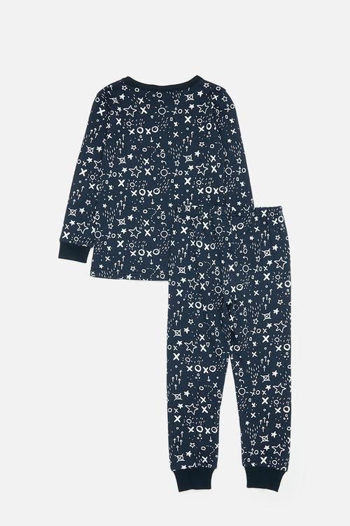 Printed pj set - navy