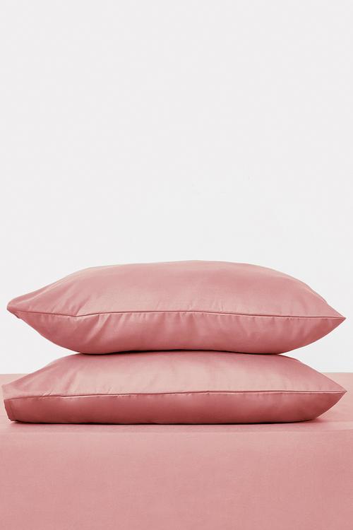 Recycled Microfibre Standard Pillowcase Set - Dusty Rose