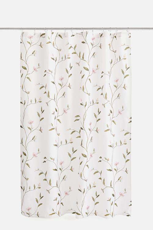 Floral shower curtain - white/floral 