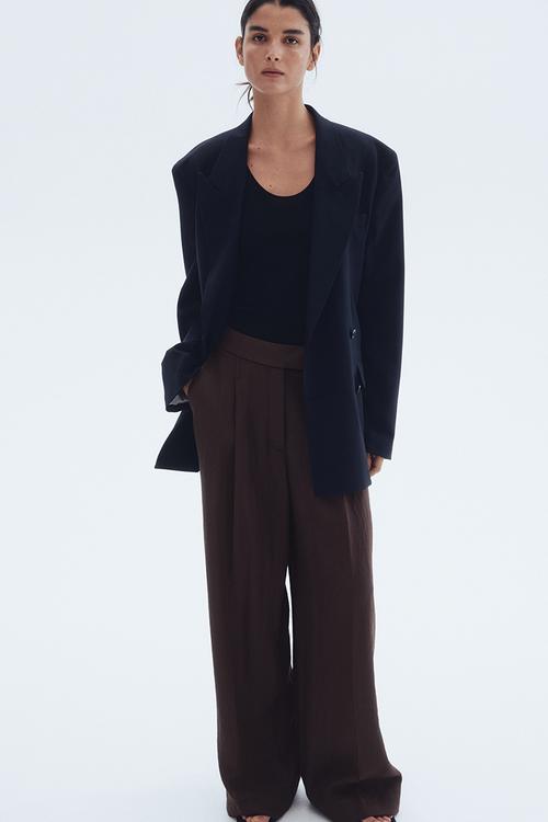 Wide trousers - dark brown