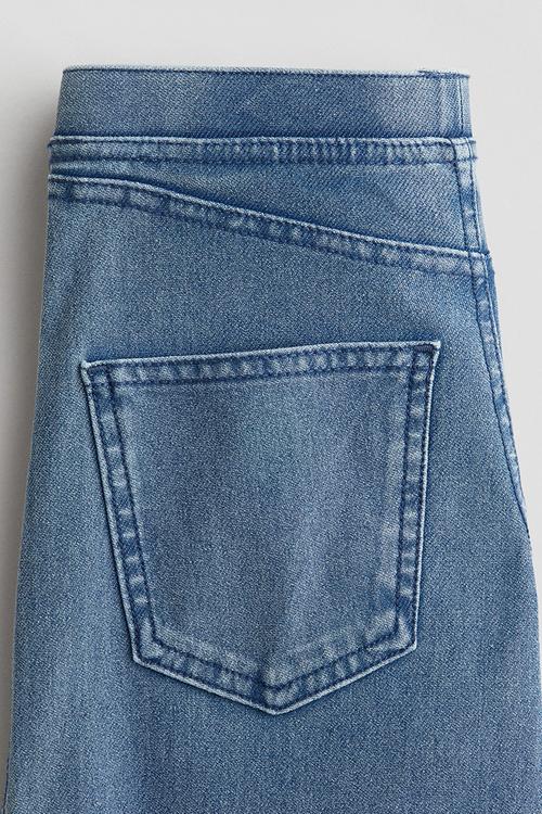 Wide denim-look trousers - denim blue/mickey mouse 