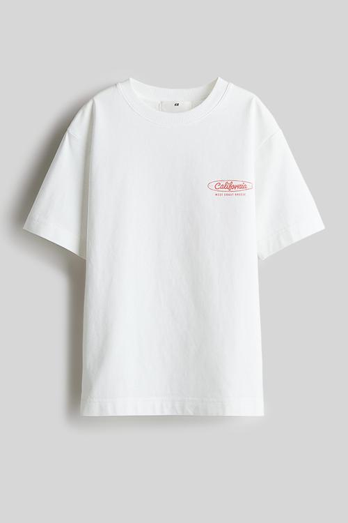 Printed cotton T-shirt - white/surf shop