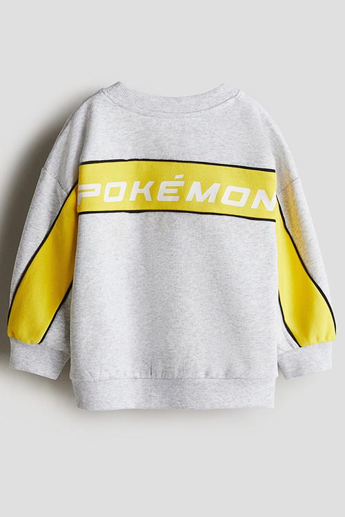 2 piece block-coloured set - light grey pokémon