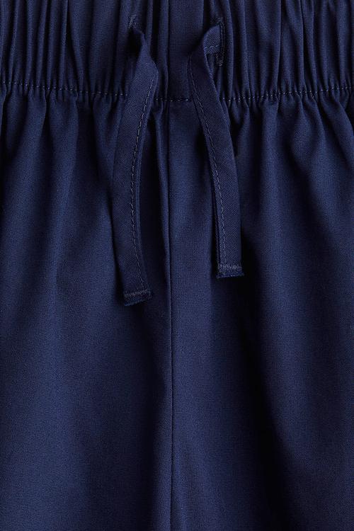 Broderie anglaise cropped trousers - navy blue