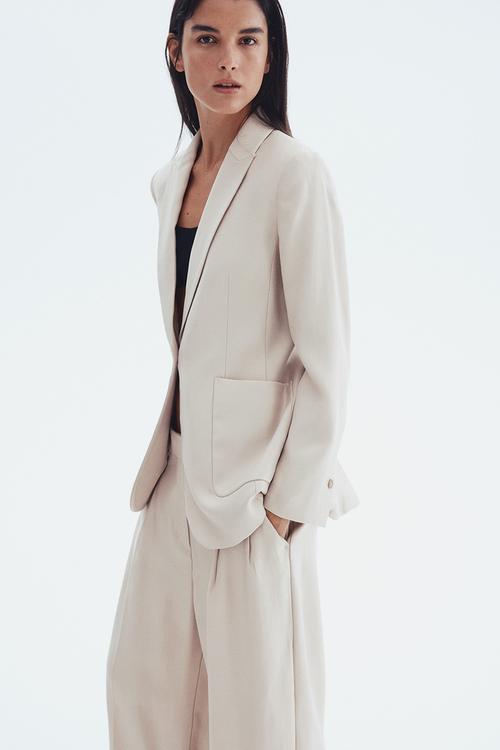 Fitted blazer - light beige