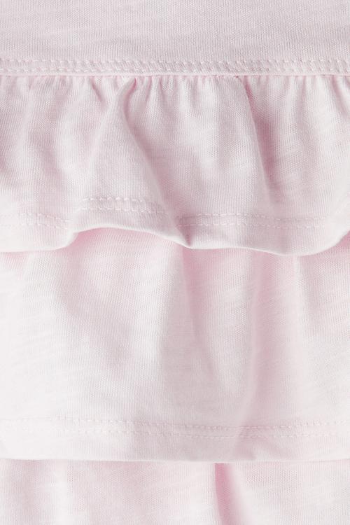 Tiered jersey skirt - light pink