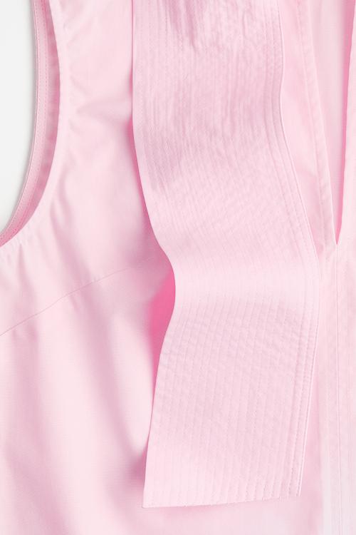Tie-neck blouse - light pink