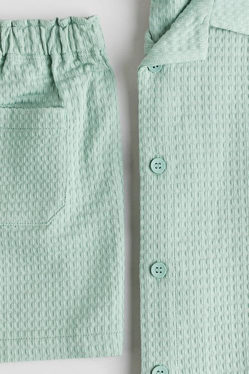 2-piece shirt and shorts set - green
