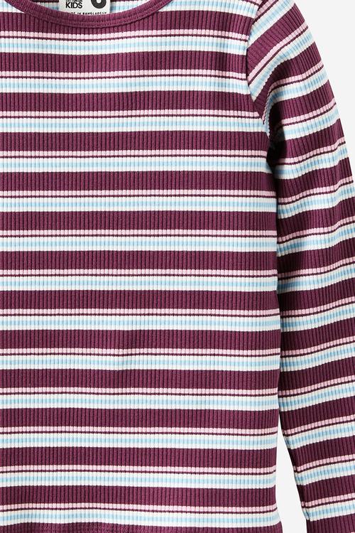 Jade Crew - Bordeaux/Multi Stripe
