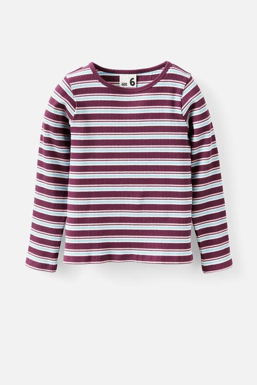Jade Crew - Bordeaux/Multi Stripe