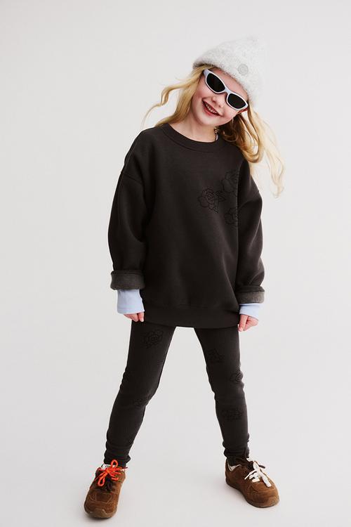 Sammy oversized crew - phantom/rose