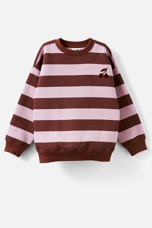 Sammy oversized crew - chalky mauve/bordeaux