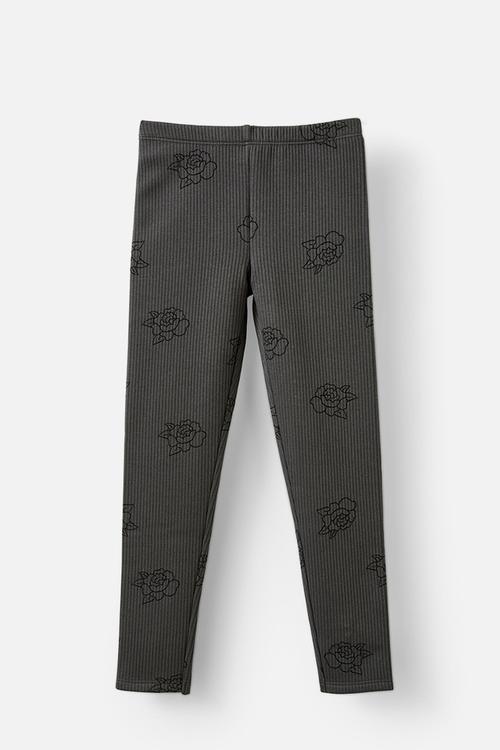 Fleece legging - phantom/rose