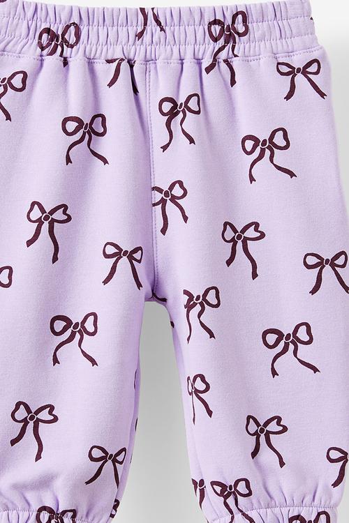Riley trackpant - vintage lilac/bows