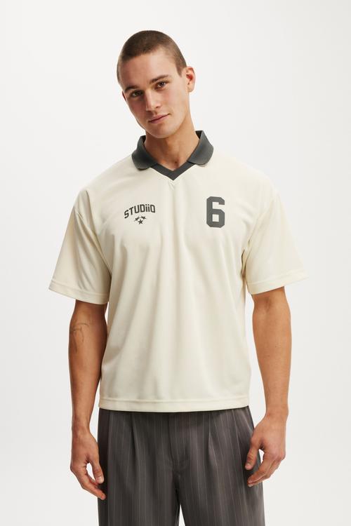 Cropped Sports Jersey - Creampuff/Studiio Star