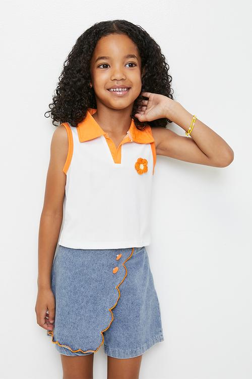 Sleeveless golfer & skort set - multi