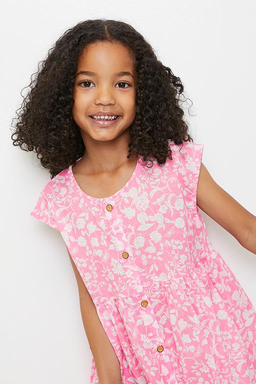 Button down dress - pink