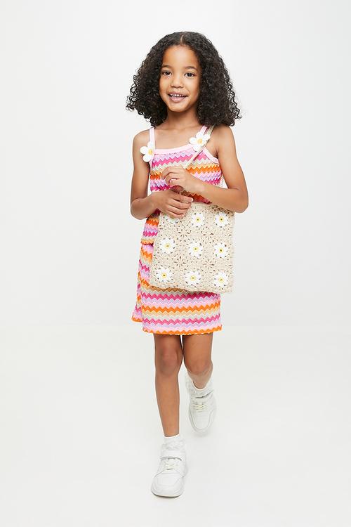 Spaghetti strap top & skirt set - multi