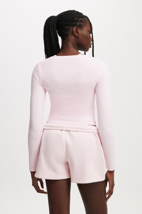 Ultra Soft Plunge Front Long Sleeve - Cherry Dream