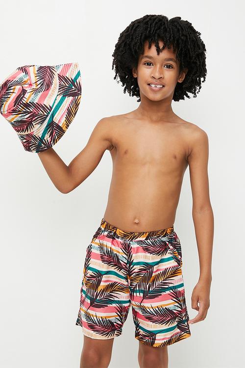 Boardshort & bucket hat - multi