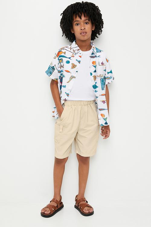 Utility shorts - brown