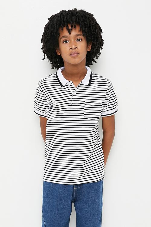 Striper golfer - black/white