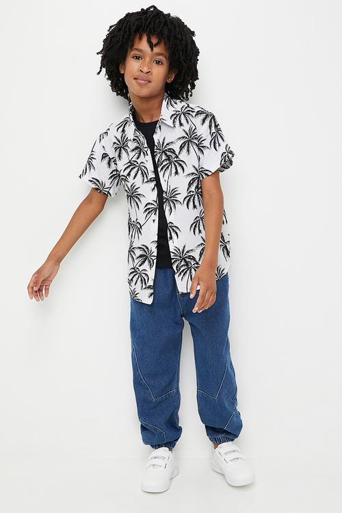 Resort shirt - white/black