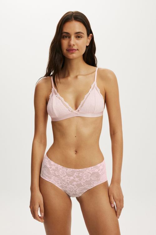 Invisible Lace Boyleg Brief - Pink Kiss