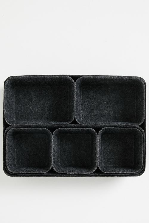 Nico nested storage set - charcoal