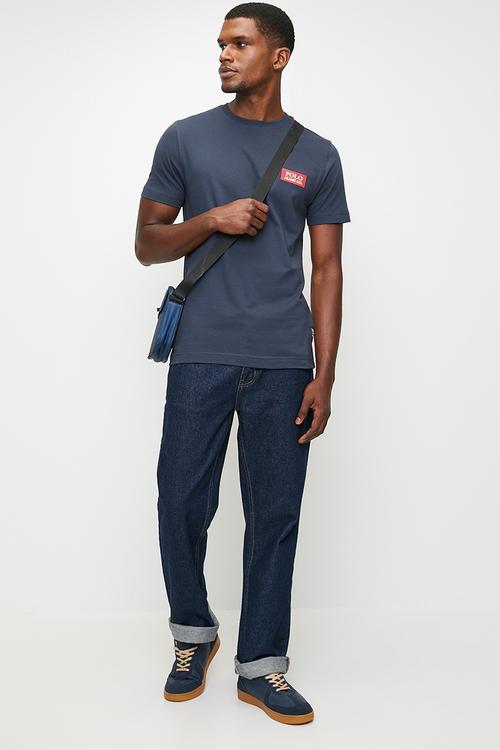 THABISO  PJC SS BLOCK LOGO TEE - NAVY
