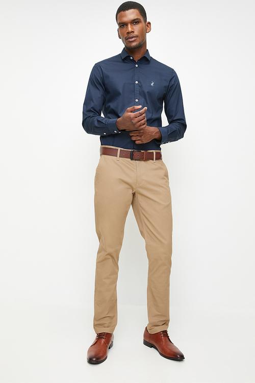 VENICE  ESSENTIAL SLIM LEG trouser - KHAKI
