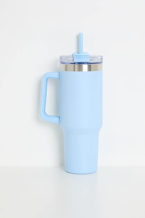 Ren stainless steel drinking mug - blue