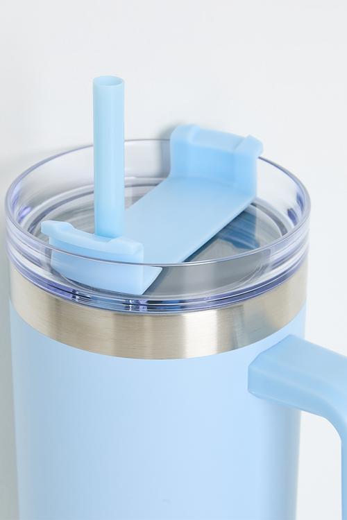 Ren stainless steel drinking mug - blue