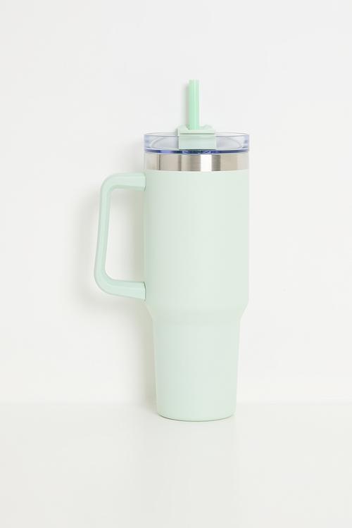 Ren stainless steel drinking mug - green