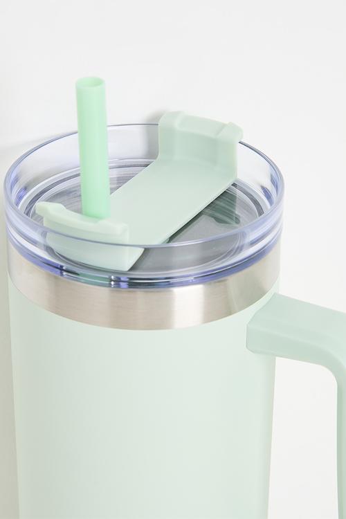 Ren stainless steel drinking mug - green