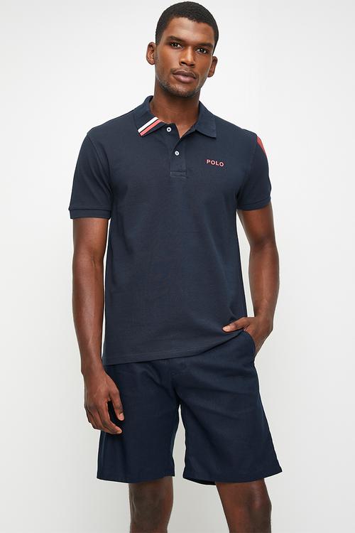 ESME  LINEN SHORT - NAVY