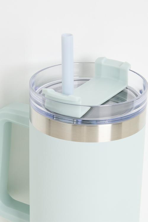 Ren stainless steel drinking mug - light blue