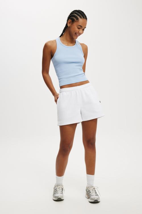 Plush Essential Gym Short - White