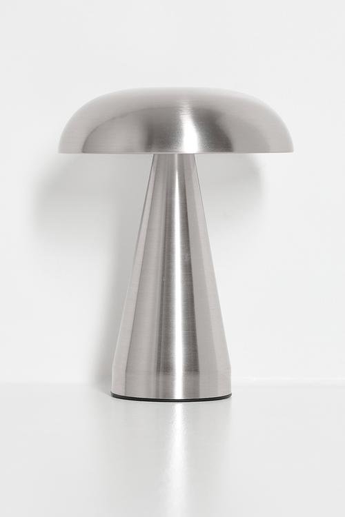 Button Rechargeable LED Lamp - Silver