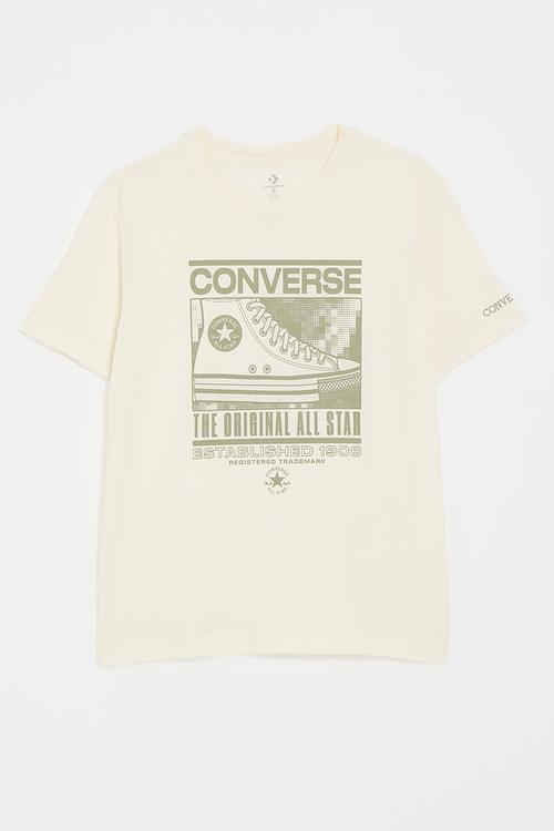 Cnvb Static Background Snkr Short Sleeve Tee - Egret