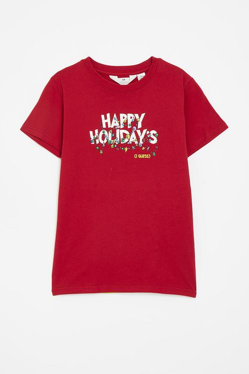 Printed T-shirt - red