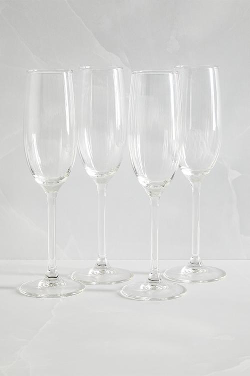 Milo champagne glass set of 4 - Clear