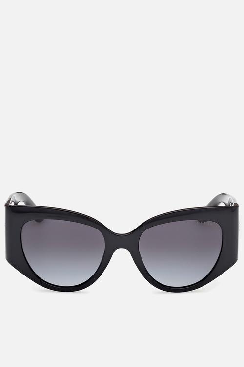 Cat Eye Shape Sunglasses 54mm - Shiny Black