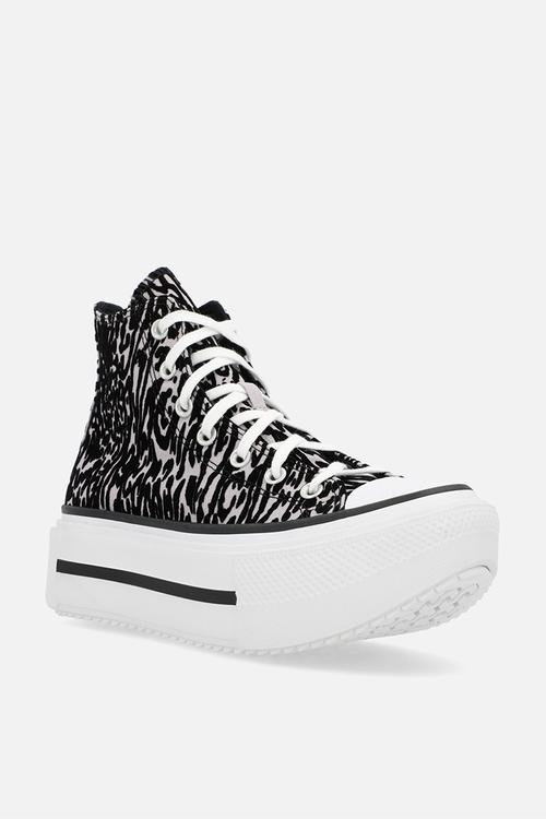 Chuck taylor all star lift double stack platform- leopardblack/frozen