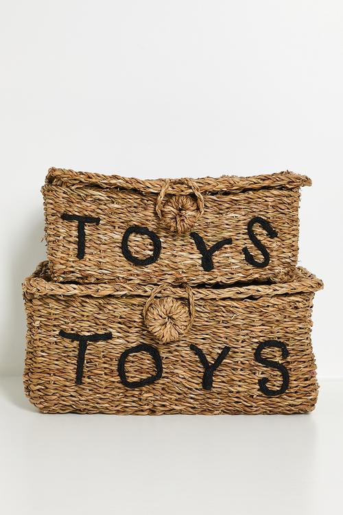Toys storage basket set of 2 - Natural