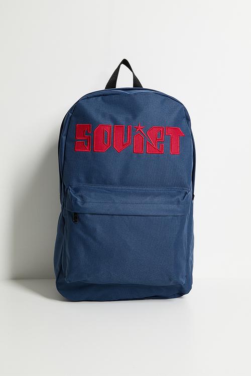 Techno Nylon Backpack - Navy & red