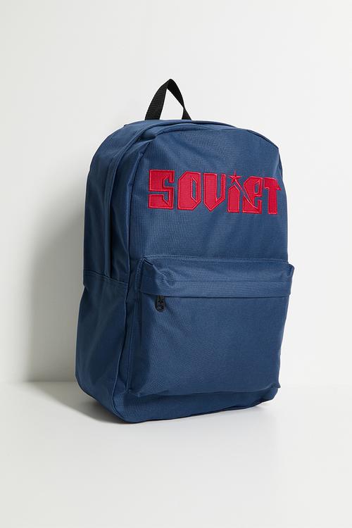 Techno Nylon Backpack - Navy & red