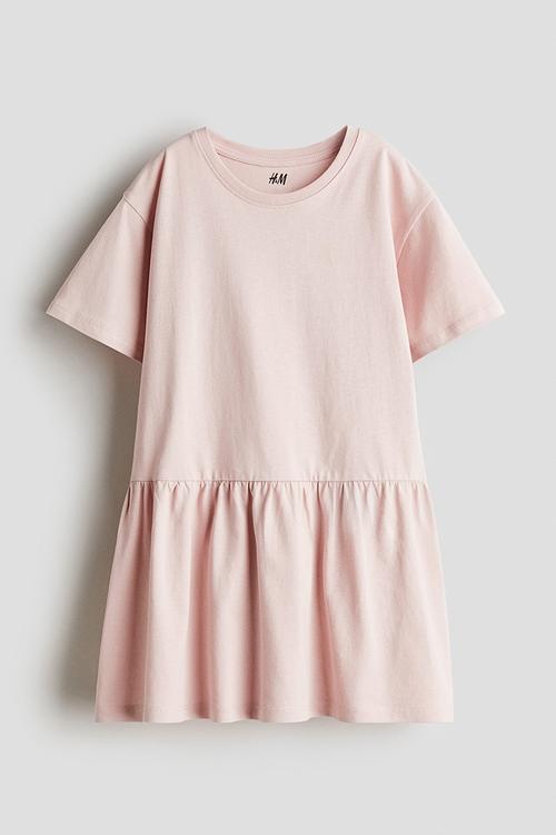 Cotton jersey dress - light pink