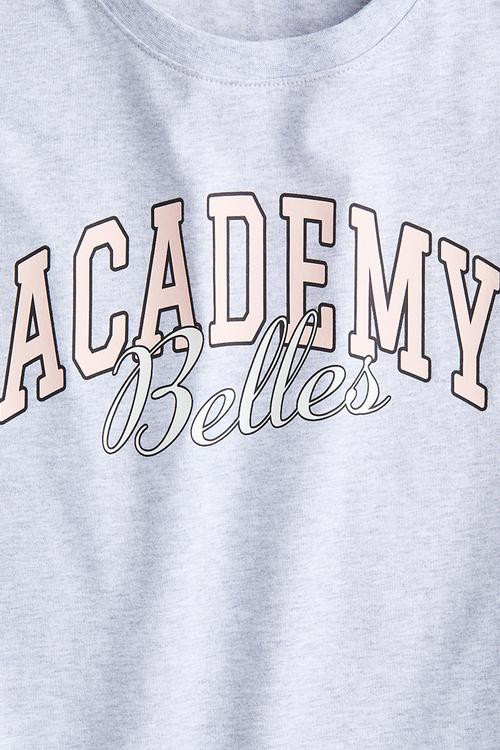 Oversized cotton t-shirt - grey melange academy belles