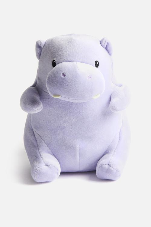 Extra-soft soft toy - purple/hippo 